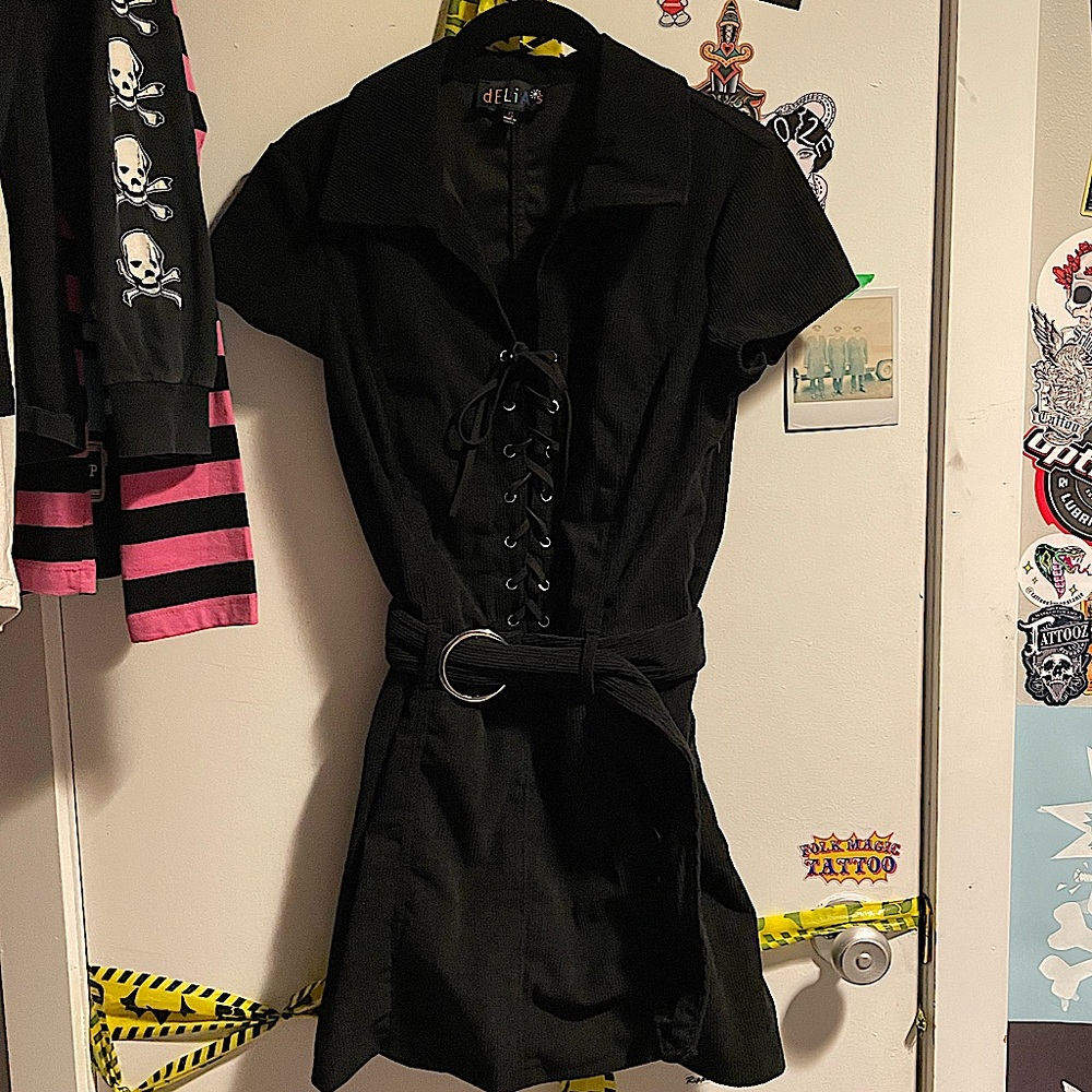dELiA*s brand black corduroy mini dress